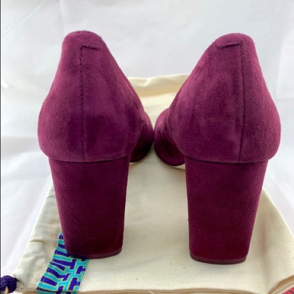 Women's Elizabeth Suede High Block Heel Pumps - Picture 7 of 11